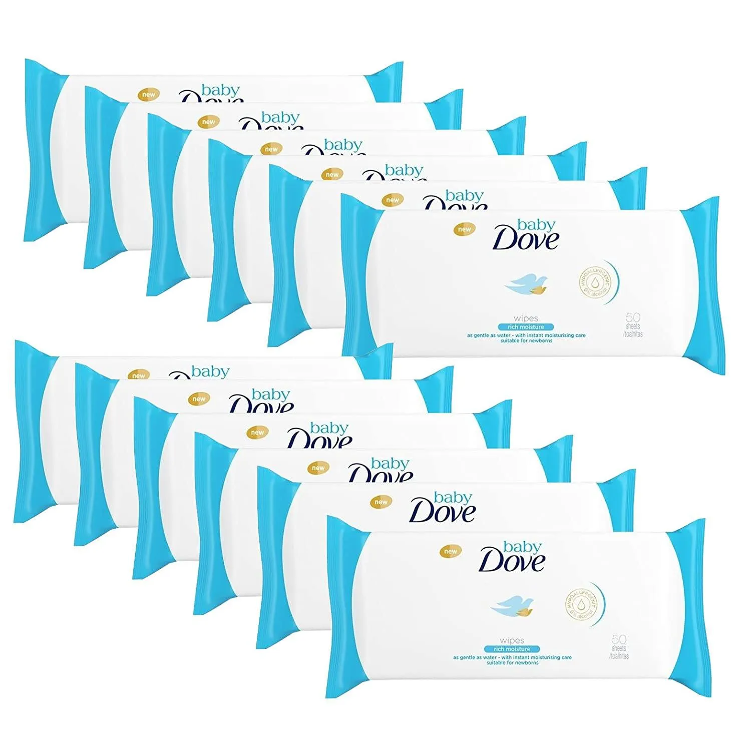 12-Pack: Dove Baby Wipes Rich Moisture