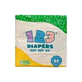 123 DIAPERS MEDIUM 3 4-9KG 64PCS