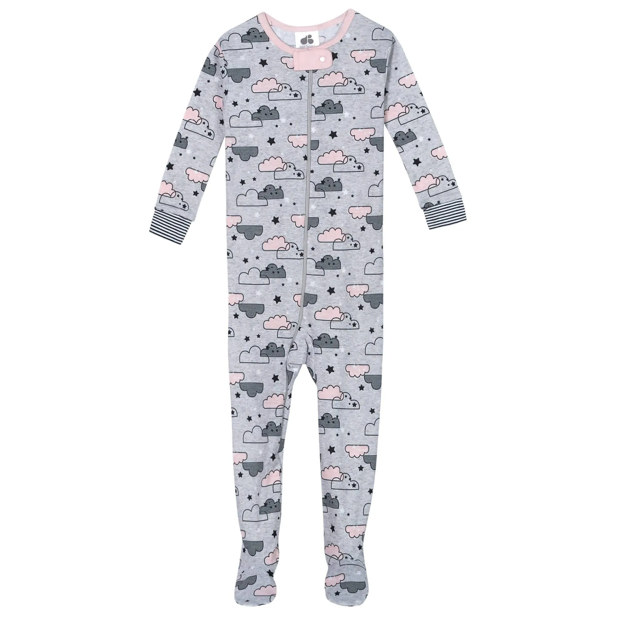 2-Pack Baby Girls' Panda & Clouds Organic Sleep 'n Play