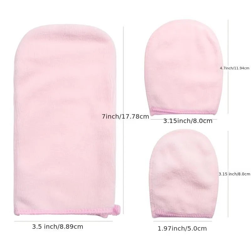 3Pack Microfiber Makeup Remover Gloves for Face and Body