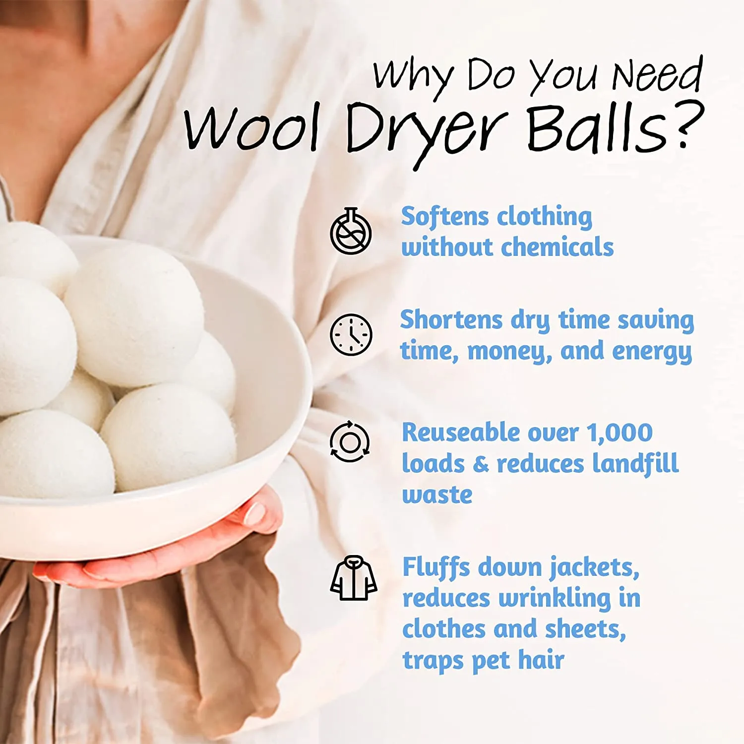 6 Wool Dryer Balls   Detergent Strips