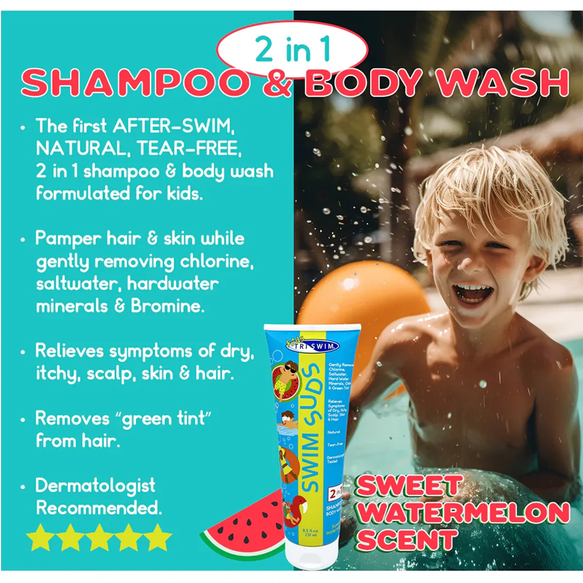 8.5oz Kids Natural Tear Free Swim Suds