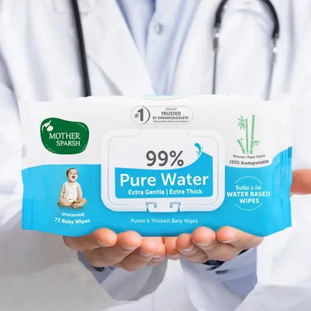 99% Pure Water Unscented Baby Wipes - Pack Of 2