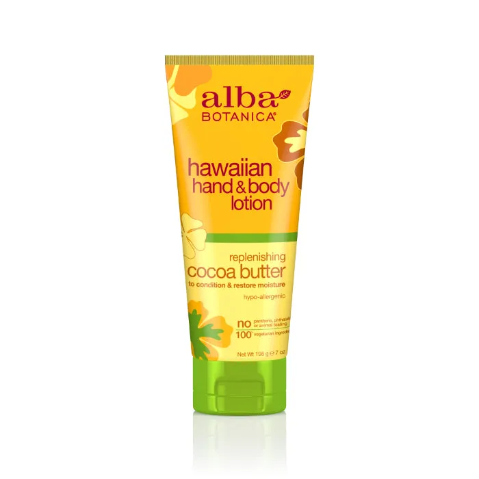 Alba Botanica - Hand & Body Lotion Cocoa Butter, 7 Oz - Pack of 1