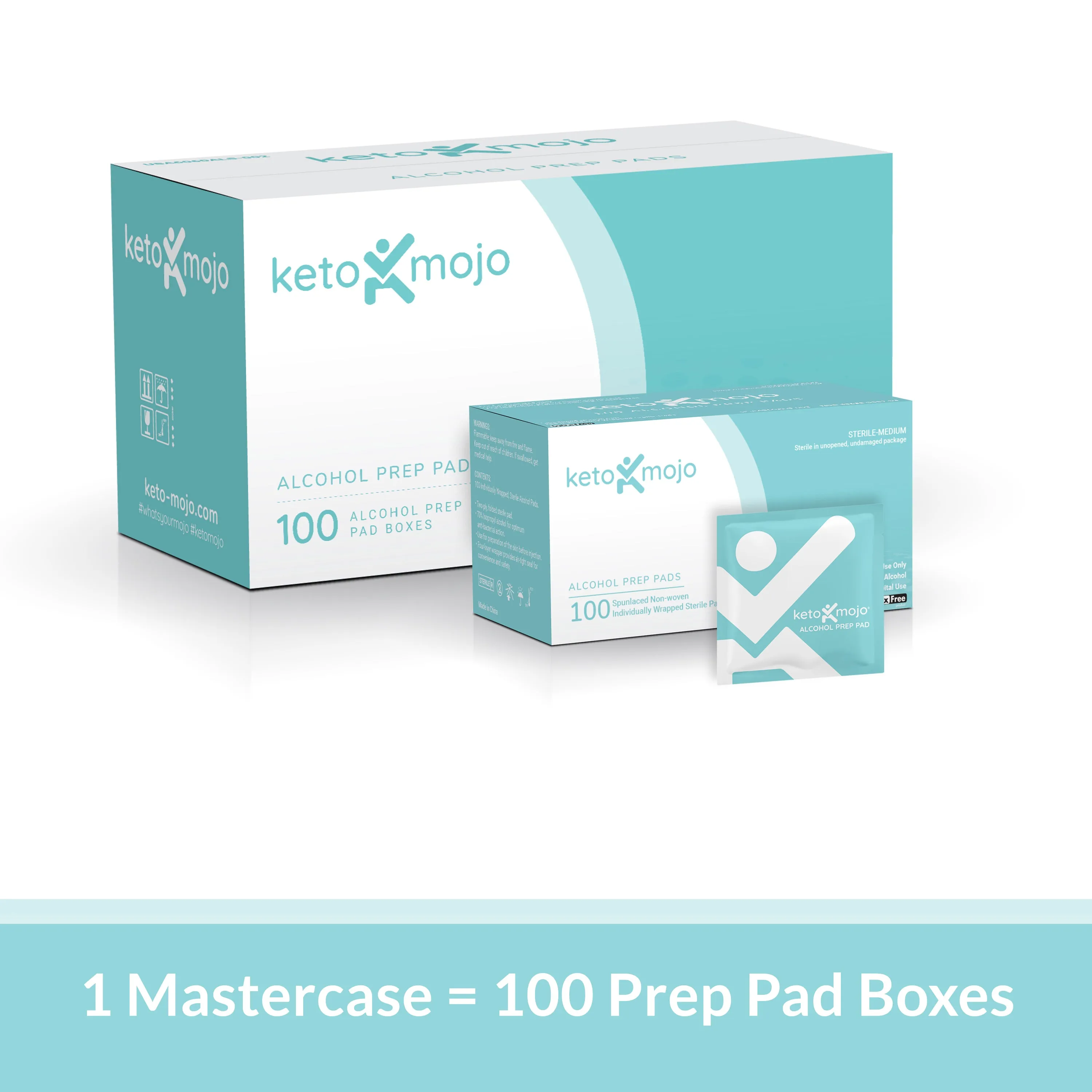 Alcohol Prep Pads - Mastercase (100 units)