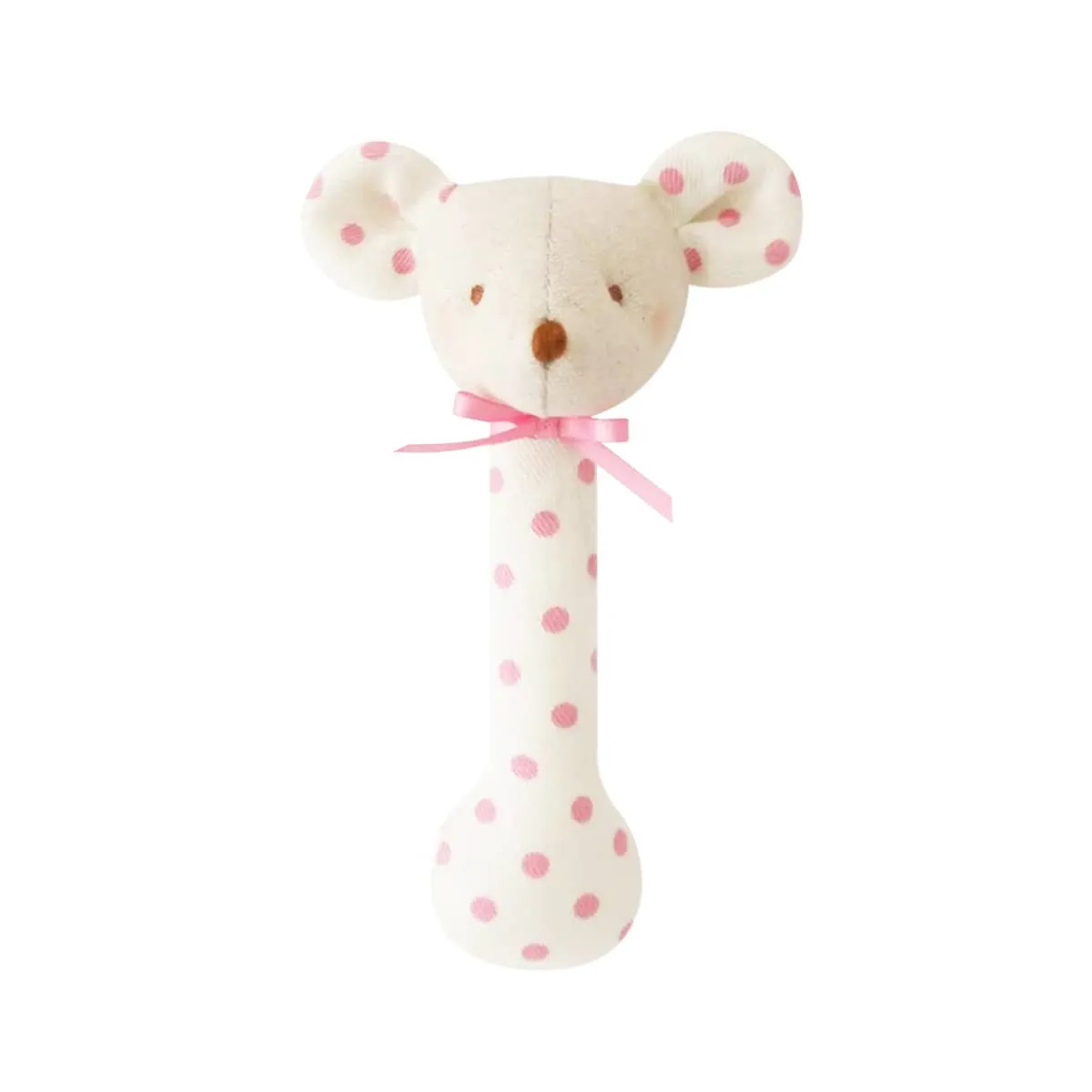 Alimrose Stick Rattle - Mouse - Berry Polka