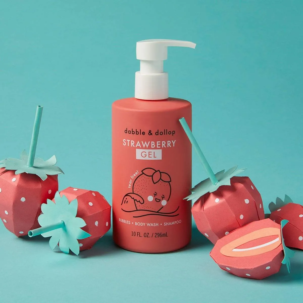 All-Natural Strawberry Shampoo, Body Wash & Bubbles