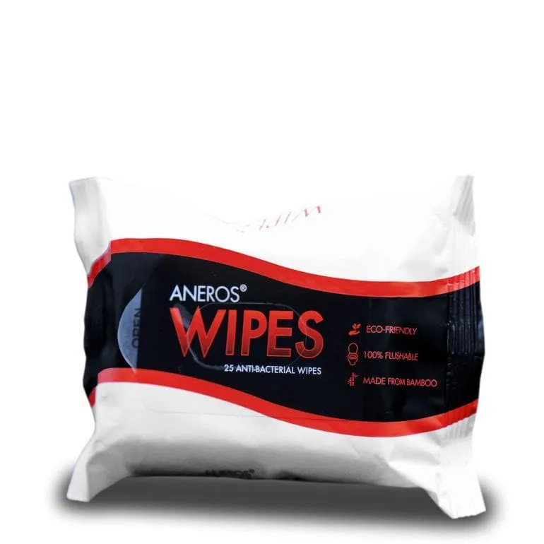 Aneros Unscented Anti-Bacterial Wipes 25 Wipes Per Pack