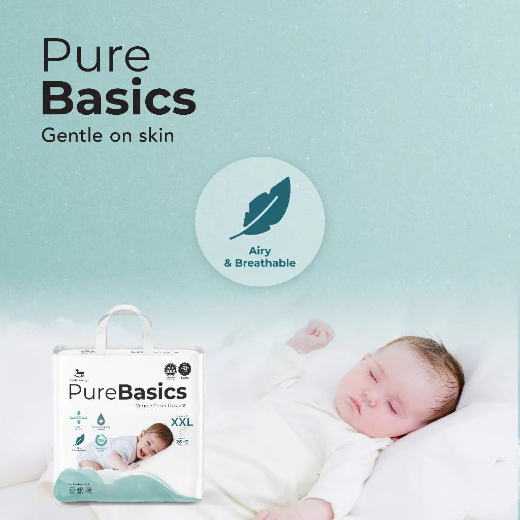 Applecrumby PureBasics Pull Up Diapers - M44 / L38 / XL32 / XXL28