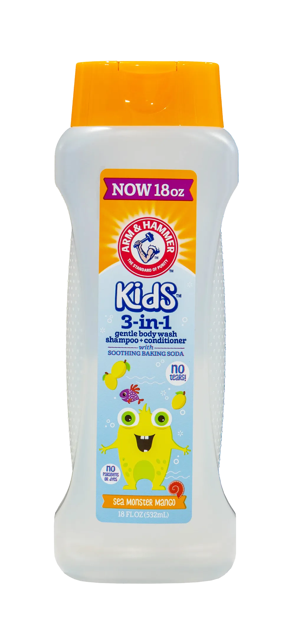 Arm & Hammer Kids 3 In 1 Gentle Body Wash Shampoo   Conditioner With Soothing Baking Soda | No Tears | 16 FLOZ