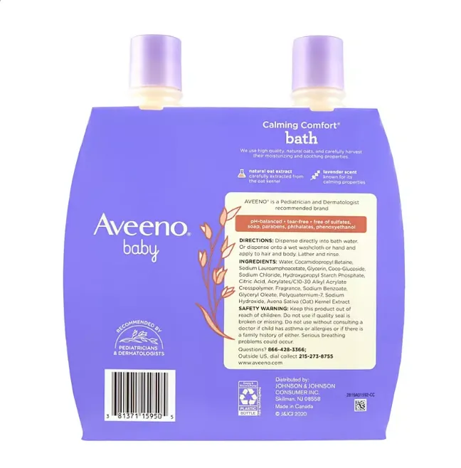 Aveeno Baby Calming Comfort Bath Wash - 2 Pack, 18 fl. oz. each