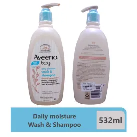 Aveeno Baby Wash & Shampoo 18 Ounce 532ML