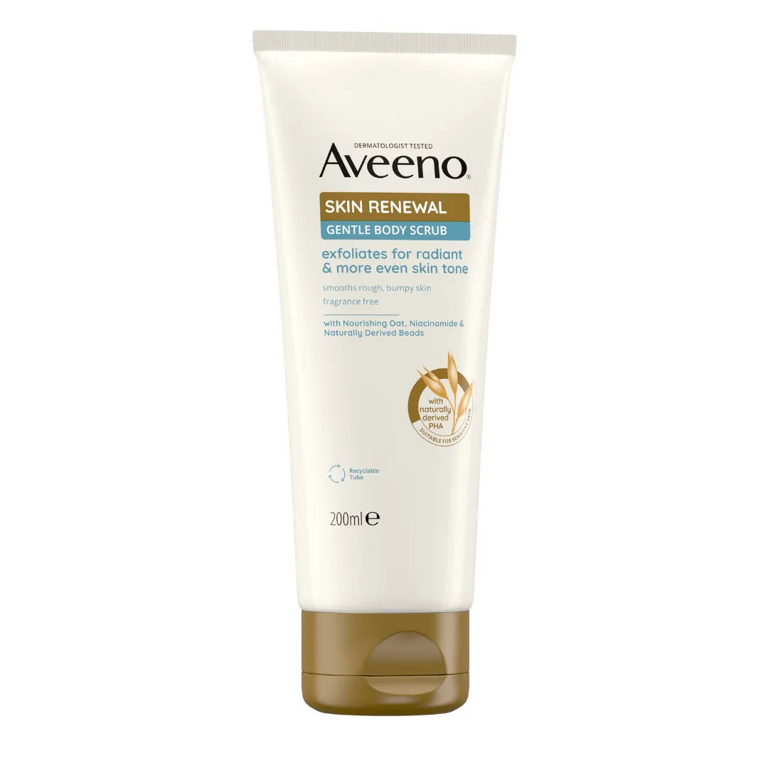 Aveeno Skin Renewal Gentle Body Lotion Scrub Rough & Bumpy Skin 200ml (T)