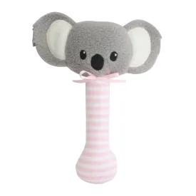 Baby Koala Stick Rattle - Pink Stripe