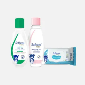 Baby Pre-Bath Oil & Wipes Bundle