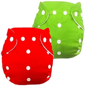 Babymoon (Pack of 2) Washable Adjustable Reusable Cloth Diaper