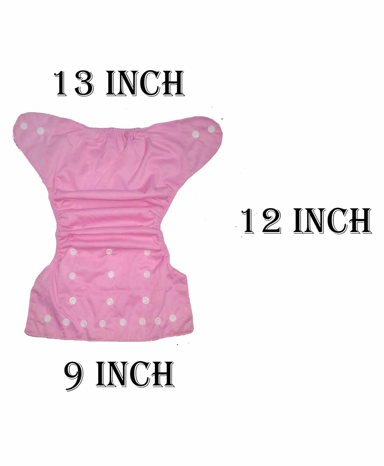 Babymoon Washable & Reusable Cloth Diaper Pocket With Bamboo Charcoal Insert - Pack of 14