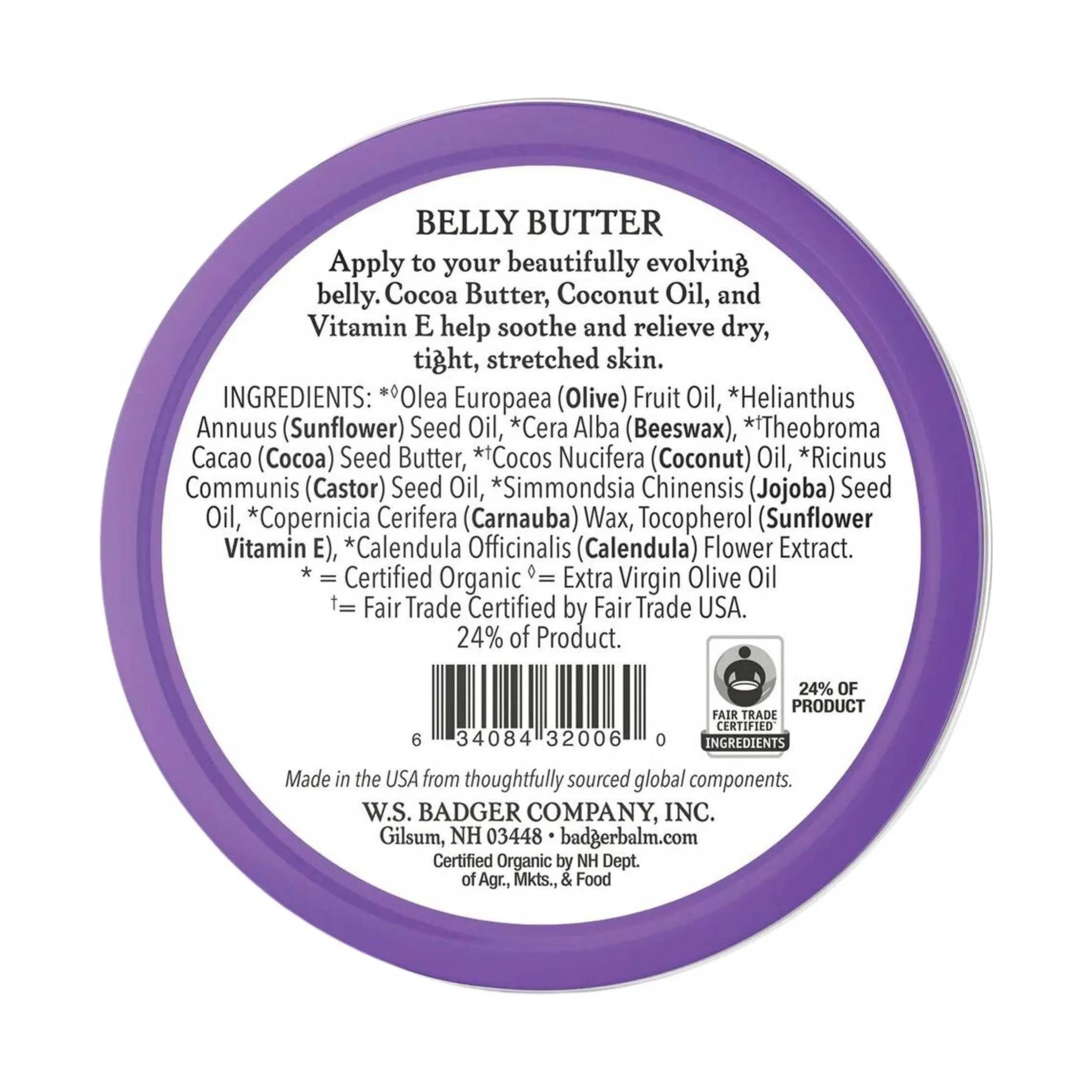 Badger Belly Butter 2oz Tin