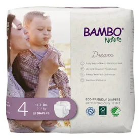 Bambo Nature Dream Diapers Eco-Friendly Baby Diaper, Size 4, 15-31 lbs.