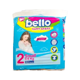 Bello Baby Diaper Small 2 - 82Pcs