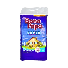 BONA PAPA SUPER BABY DIAPER L-4 9-13 KG 50PCS