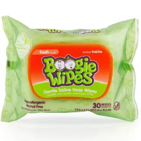 Boogie Wipes Gentle Saline Nose Wipes Fresh Scent 30 Count