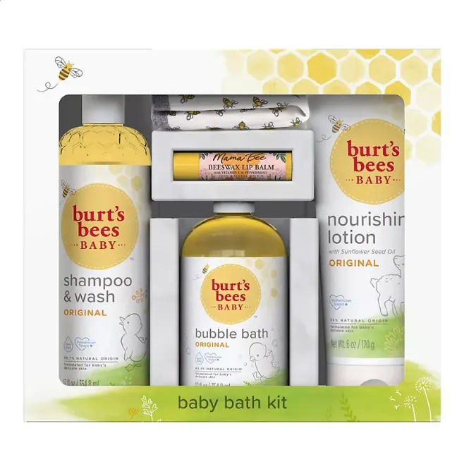 Burt’s Bees Baby Bath Kit Gift Set, 5 Pieces