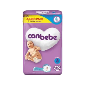 CANBEBE DIAPERS JUMBO PACK MIDI 3 - 60 DIAPERS