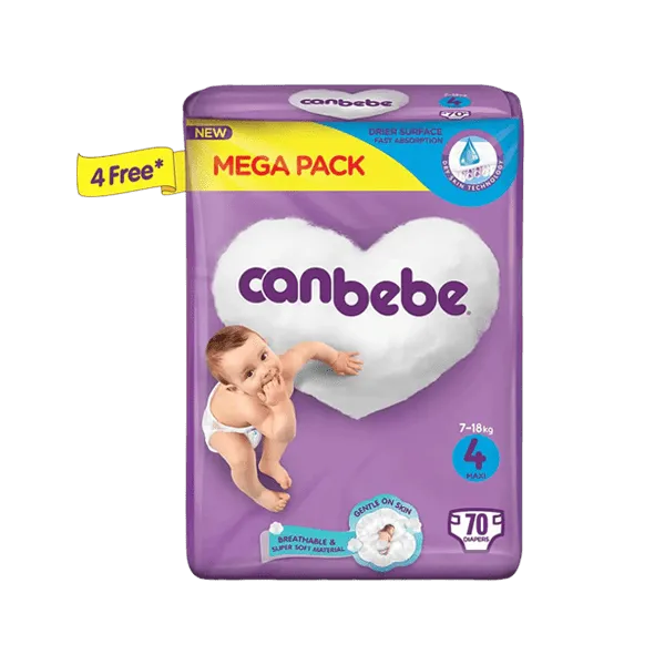 CANBEBE DIAPERS MAXI 4 - 70 DIAPERS