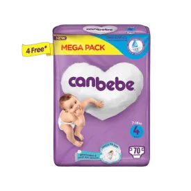 CANBEBE DIAPERS MAXI 4 - 70 DIAPERS