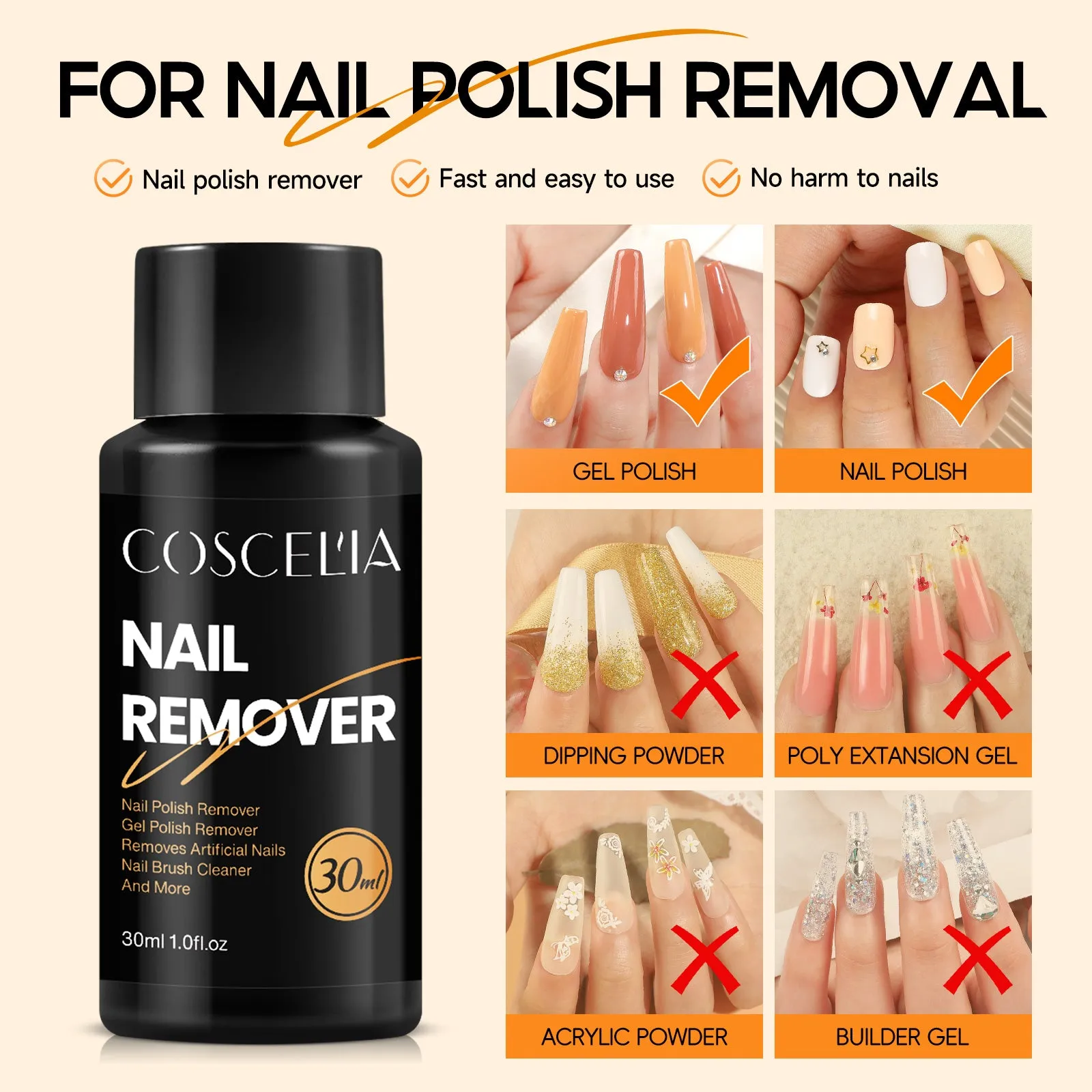 Coscelia 30ML Nail Remover Liquid