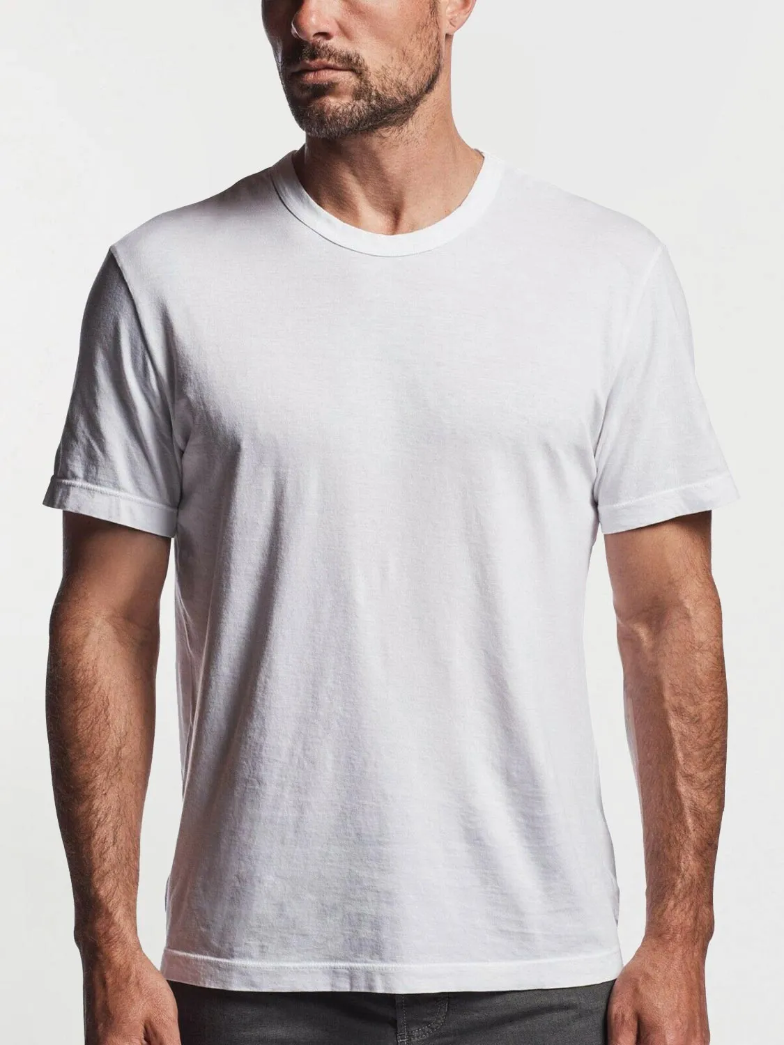 Crewneck Cotton Tailor Fit T-shirt White