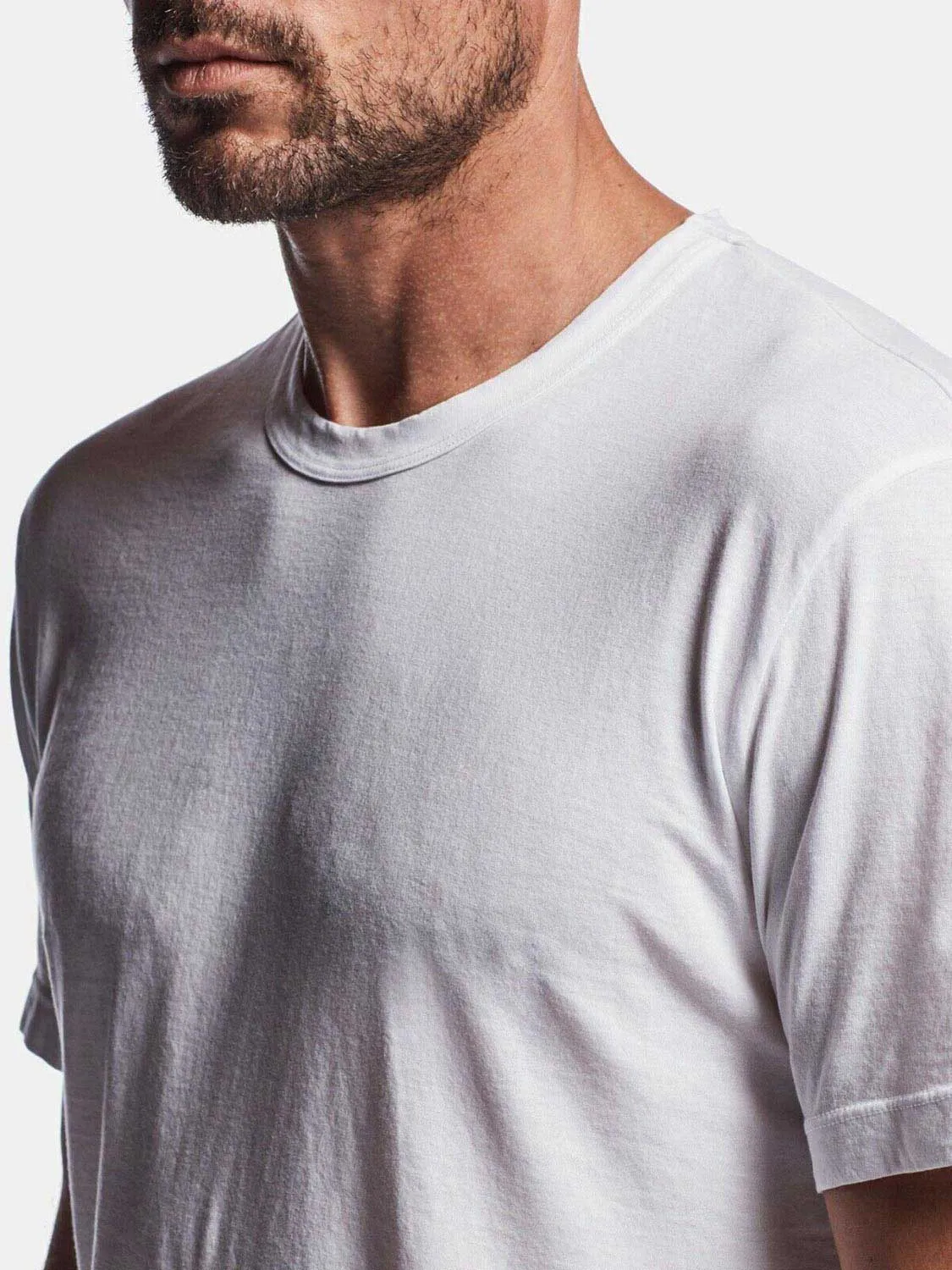 Crewneck Cotton Tailor Fit T-shirt White