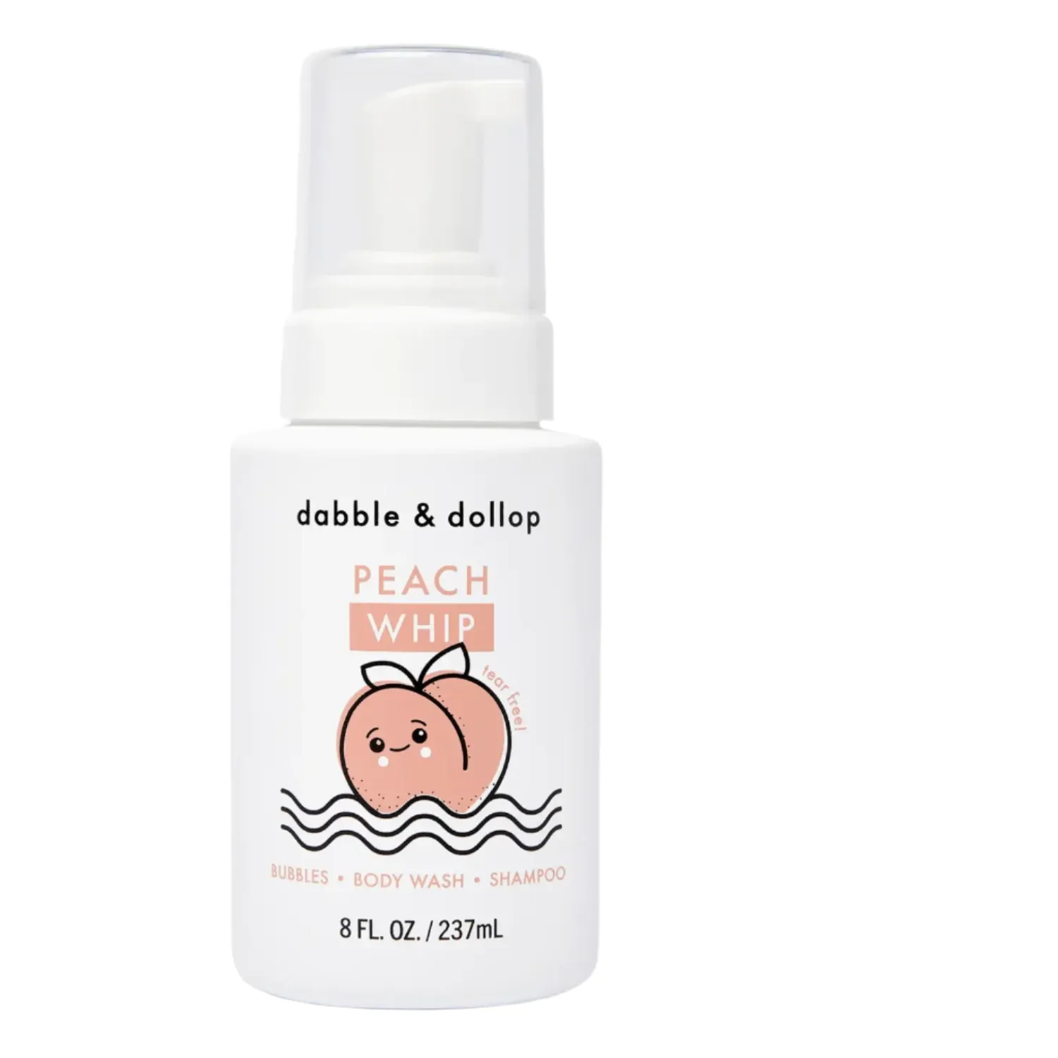 Dabble & Dollop All Natural Foaming Shampoo & Body Whip- Peach