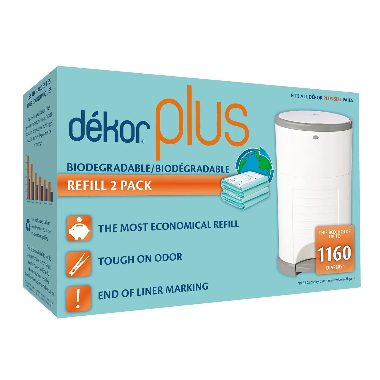 Dekor - Plus Diaper Pail Refill - (2Pk)