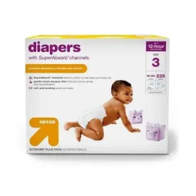 Diapers Economy Plus Pack - Size 3 - 228ct - up & up