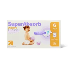 Disposable Diapers Economy Pack - Size 6 - 144ct - up & up