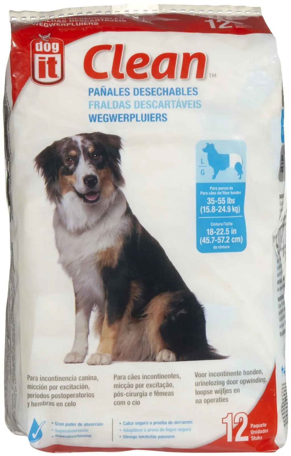 Dogit Disposable Diapers - 12 packs