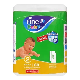 FINE BABY SMALL DIAPERS 4-8KG 68PCS