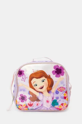 Girls Pink Sofia Print Lunch Bag