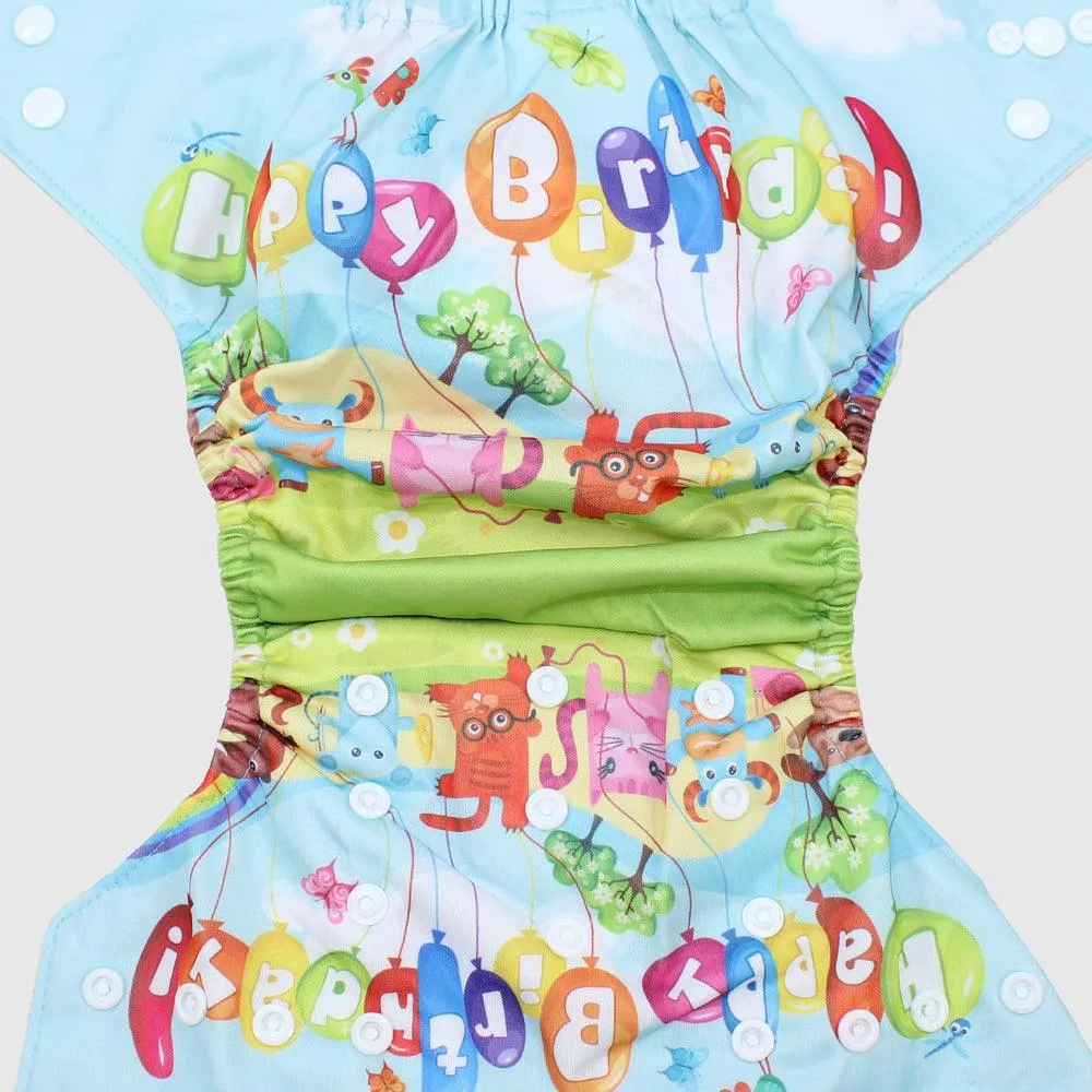 Happy Birthday Adjustable And Reusable Diaper