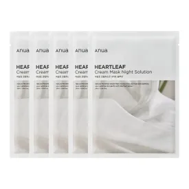 Heartleaf Cream Mask Night Solution Set [5 Masks]