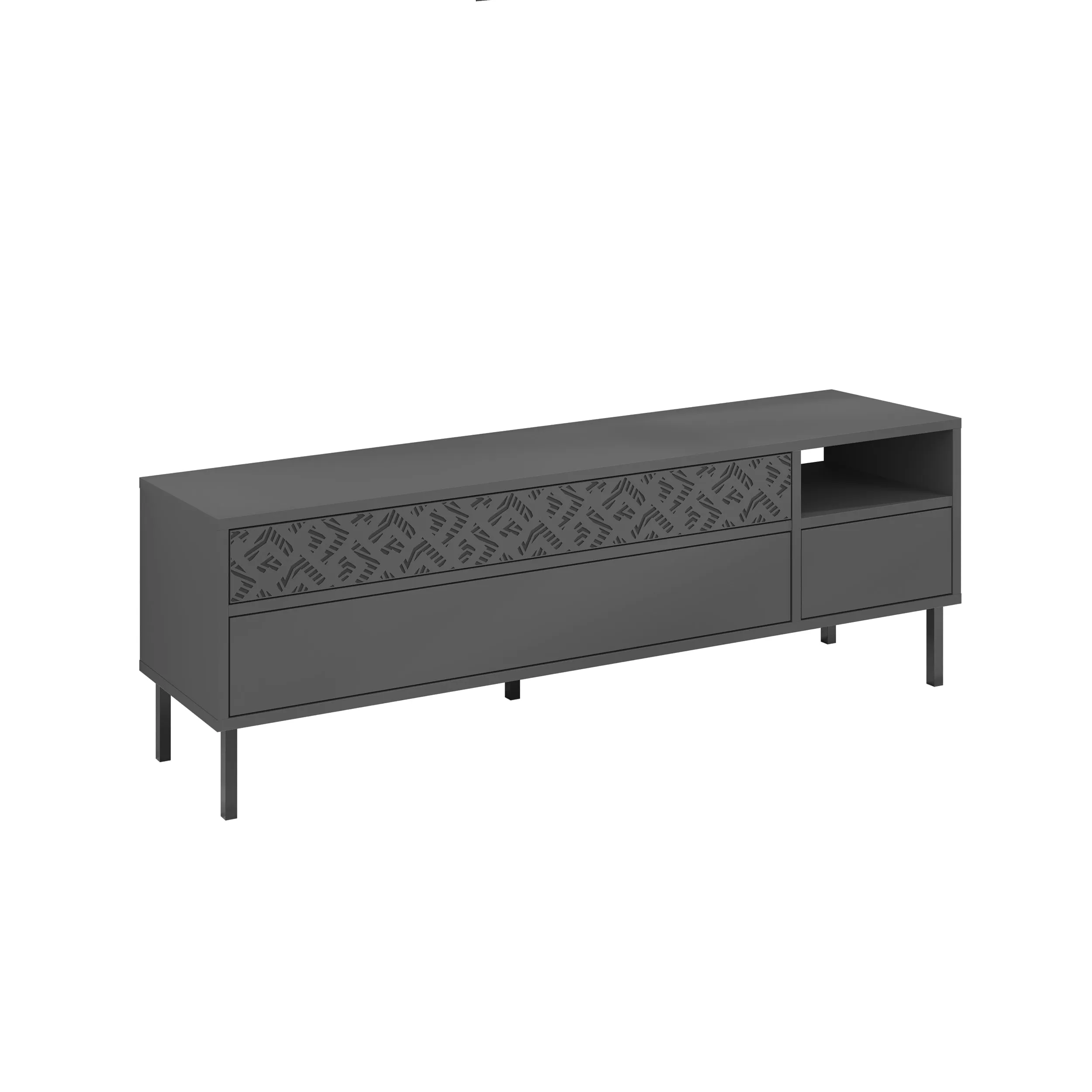 Heaton Modern TV Stand Multimedia Centre TV Unit With Storage Cabinet 144.6cm