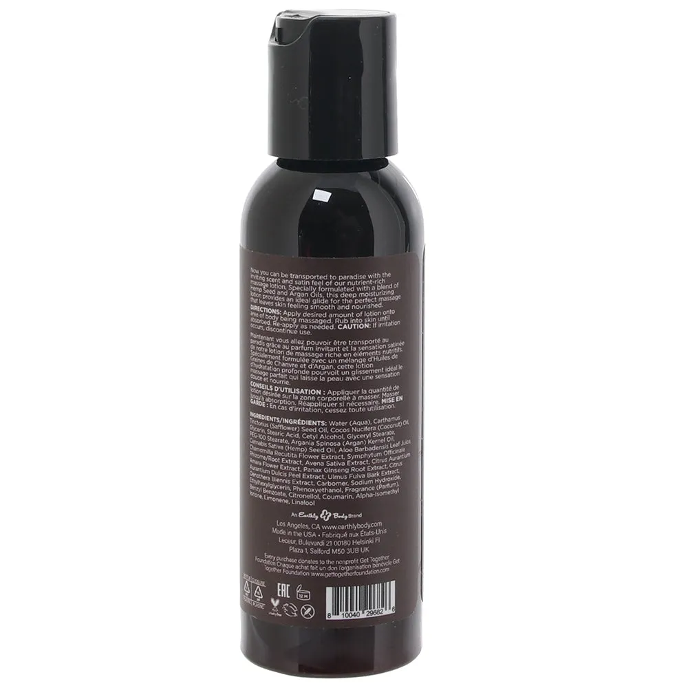 Hemp Seed Massage Lotion 2oz/60ml in Kashmir Musk