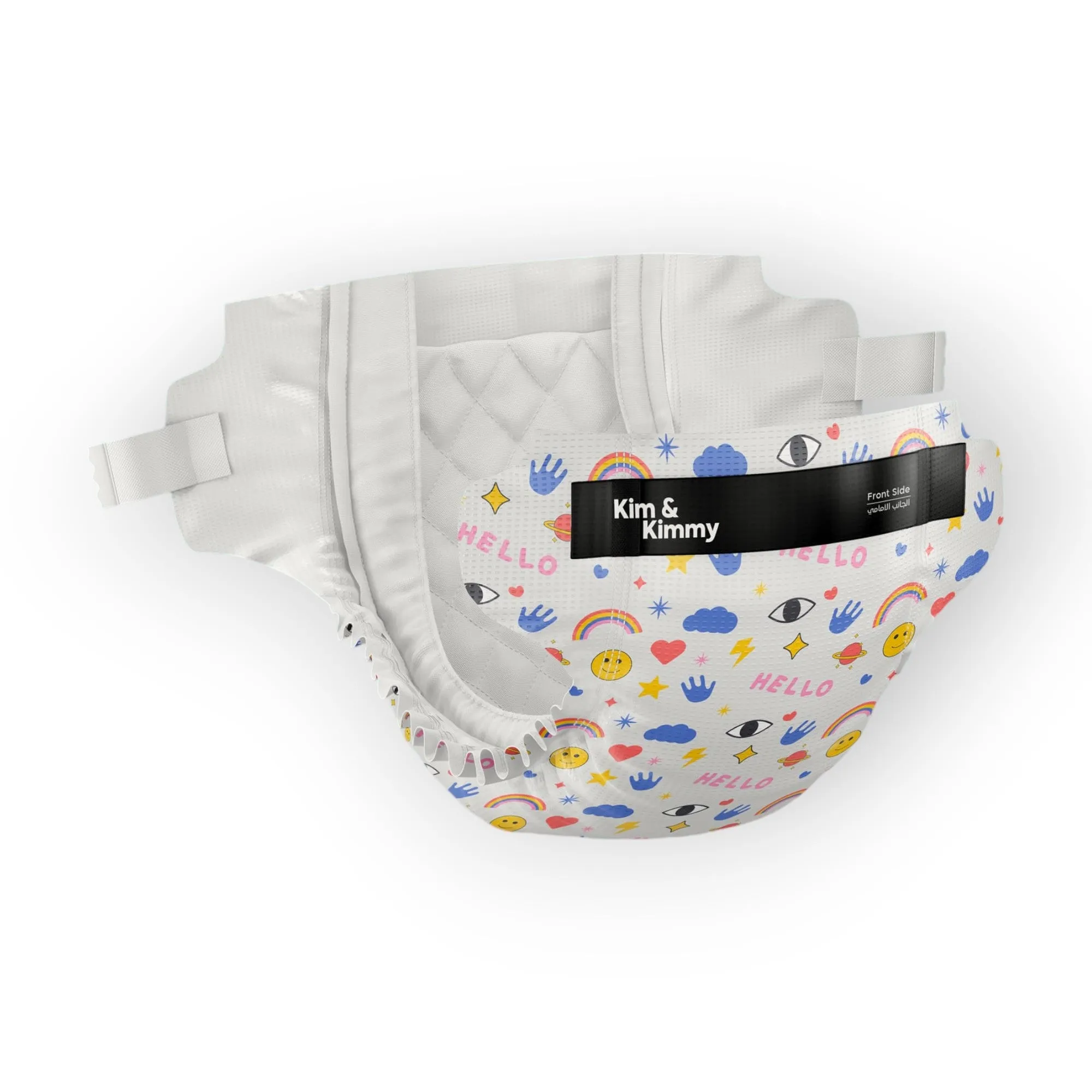 Kim & Kimmy Eco-friendly Baby Taped Diapers, NewBorn, Upto 5Kg, 0-4M