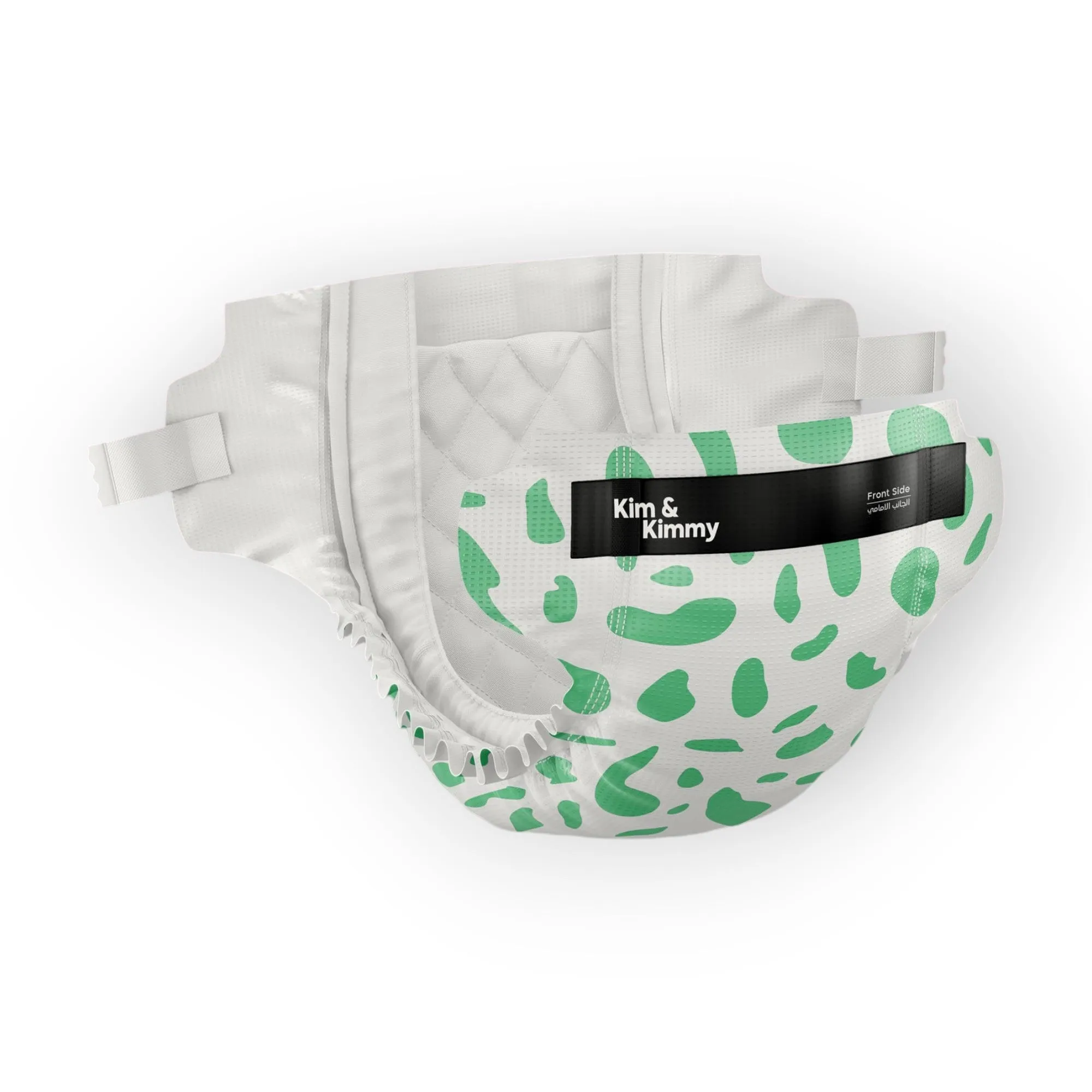 Eco-Friendly Baby Diapers, Size 3 (6-11kg), 2-8 Months - Kim & Kimmy Taped Design for Gentle Care