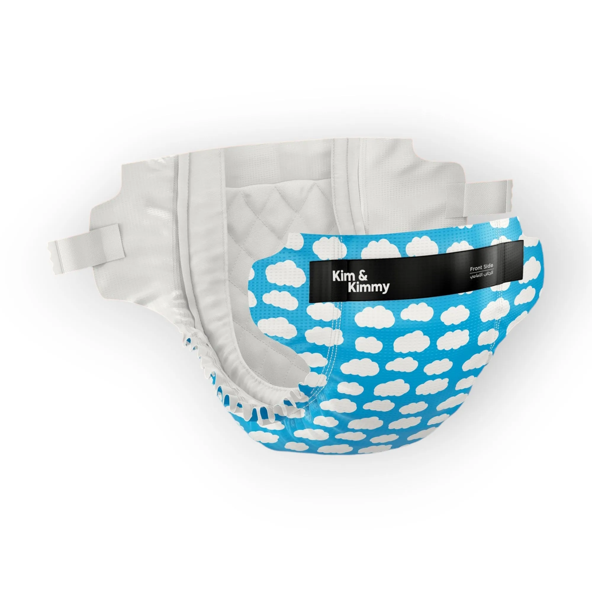 Eco-Friendly Baby Diapers, Size 3 (6-11kg), 2-8 Months - Kim & Kimmy Taped Design for Gentle Care