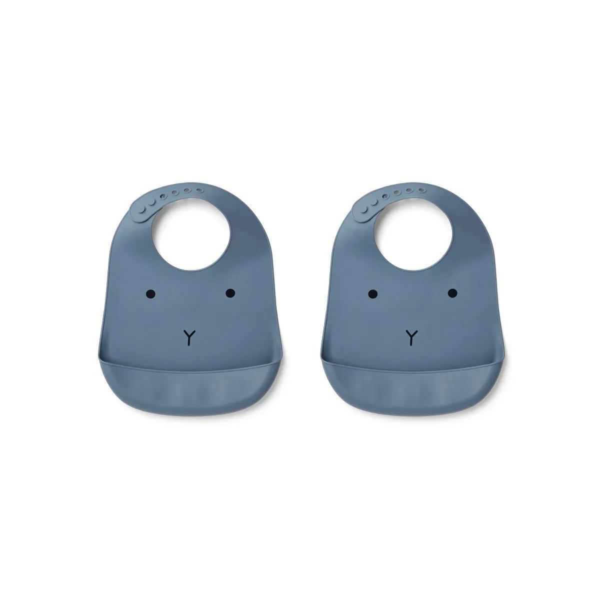 Liewood Tilda Silicon Bib 2 Pack - Rabbit Blue Wave