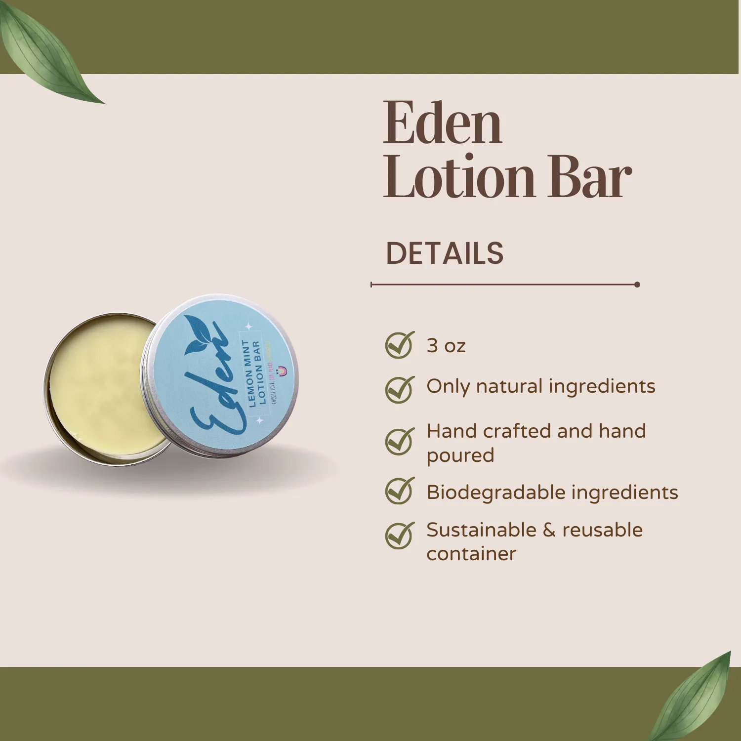 Lotion Bar - Lemon Mint