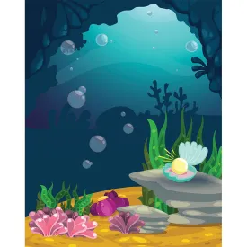 Mermaid Cave Printed Backdrop